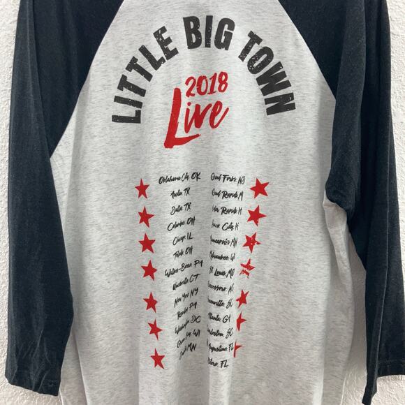 Little Big Town Gray The Breakers Tour Country Music Concert Band Raglan T Shirt - Picture 6 of 6